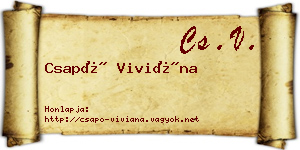 Csapó Viviána névjegykártya